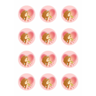 Muffinaufleger Cupcakes Muffins Zuckerpapier Kindergeburtstag Prinzessin Fee Fantasy FT05